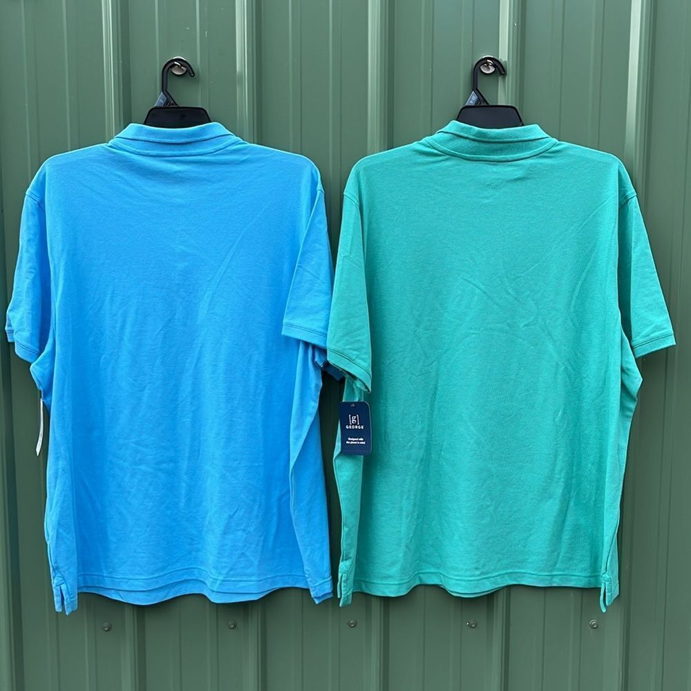 Men’s Pique Polo Short Sleeve Shirts 2-Pack Size 3XL - Picture 2 of 7
